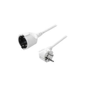 Logilink - Strömförsörjningskabel - CEE 7/7 (SCHUKO) (M) - CEE 7/7 (SCHUKO) (W) - 3 m - 90 graders kontakt (LPS101)