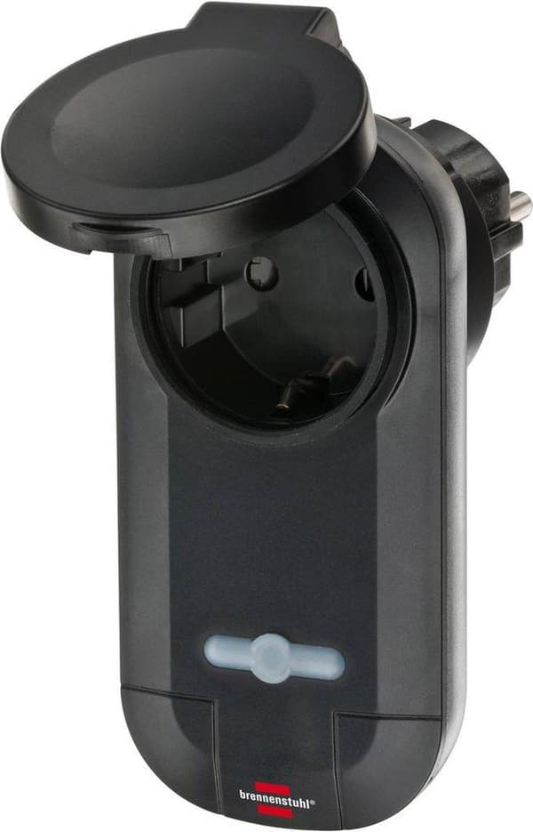 Brennenstuhl Wireless Switch Sæt RC CE1 0201, 2 trådløse stikkontakter (udvendig IP44, med håndholdt sender og højere kontaktbeskyttelse) sort