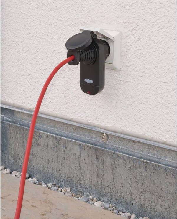 Brennenstuhl Wireless Switch Sæt RC CE1 0201, 2 trådløse stikkontakter (udvendig IP44, med håndholdt sender og højere kontaktbeskyttelse) sort