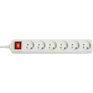 LINDY - Forlængerledning - AC 230 V - 3680 Watt - udgangsstik: 6 - 1,4m - Frankrig - hvid (73126)