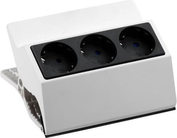 Bachmann Peggy - Slim kontaktblok - 3x 230V - 3 meter tilslutningskabel - Hvid