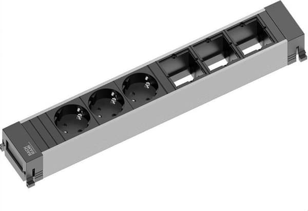 Bachmann POWER FRAME strømforlænger 0,2 m 3 AC-udgang(e) Indendørs Sort, Grå