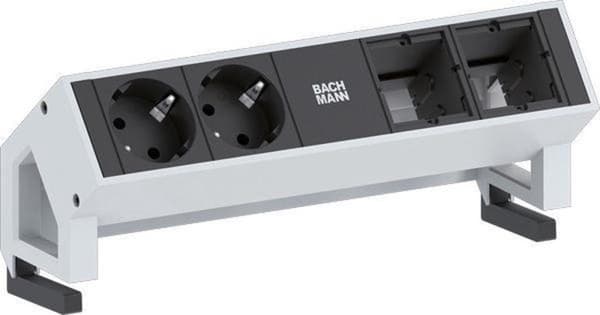 Bachmann DESK2 power extension Indvendig 2 AC udgang(e) Rustfrit stål