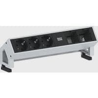 Bachmann DESK 2 - förlängningssladd - ingång, ingång GST18 - utgångskontakter: 3 - 20 cm - Tyskland - svart, rostfritt stål (902.401)