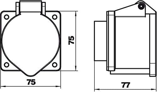 obo-bettermann - Stikkontakt Industriel CEE-32A 3-Pin + Neutral + PE 400V 32A