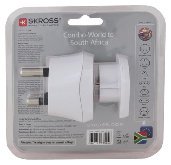 Skross 1.500202-E Matkapistoke CO W to SA