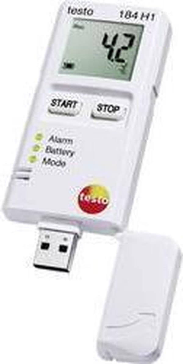 testo 184 H1 Multi-data logger Enhed, der skal måles: Temperatur, luftfugtighed -20 til +70 °C 0 til 100 % Hrel