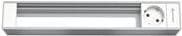 Kindermann modulpanel för 6 plattor - uttagshus - infällbar - effekt - anodiserad aluminium