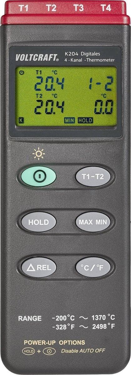 VOLTCRAFT K204 Lämpötilamittari -200 - +1370 °C Anturityyppi K
