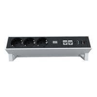 Bachmann DESK 2 - forlængerledning - 3 udgangsstik - 20 cm - Tyskland (902.202)