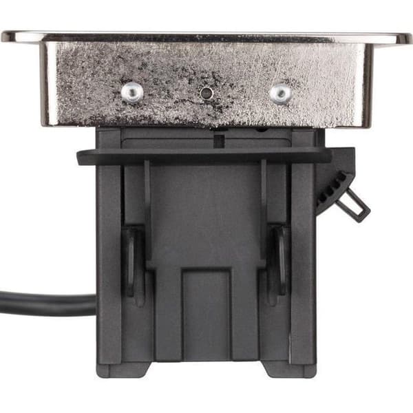 Brennenstuhl Indesk-Power skrivebord forsænket strømskinne med 3 kontakter og 2x USB / aluminium - 2 meter