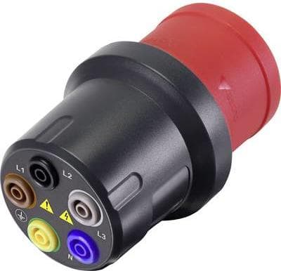 VOLTCRAFT mätadapter [CEE-kontakt 32 A 5-stift - uttag 4 mm] VMA-3L 32 mörkgrå, röd (VC-8466260)