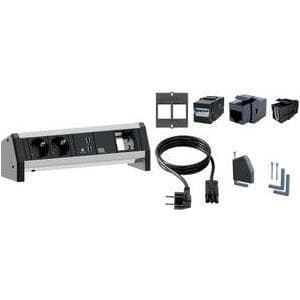 Bachmann DESK 1 - Forlængerledning - AC 230V - 2 udgangsstik - Tyskland (902.0182)