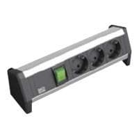 Bachmann DESK - forlængerledning - AC 230 V - udgangsstik: 3 ( CEE 7/4 (SCHUKO) ) - 3 m - Tyskland - sort
