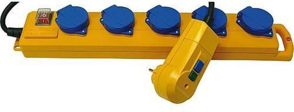 Brennenstuhl 1159900805 Stikkontakt med afbryder 5-vejs Gul PG stik 1 stk.