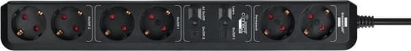 Brennenstuhl 1159760936 WiFi-stik 6-vejs Sort PG stik 1 stk.