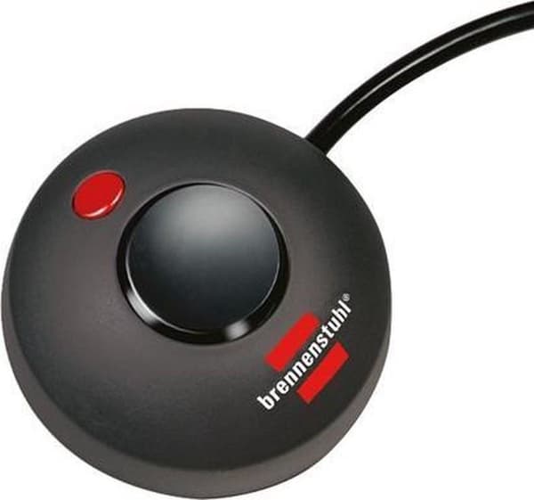 Brennenstuhl Eco-Line Comfort Switch-stik med 6 kontakter og fodkontakt / sort - 2 meter