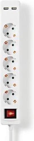 Pikkukuva 7 / 7: Nedis Power Strip | PG-pistoke / tyyppi F (CEE 7/7) | 5-suuntainen | 1,50 m | 3680W | 16 A | Maadoitustyyppi: Sivukoskettimet | 230 V AC 50/60 Hz | Is