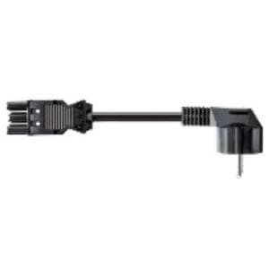 Bachmann H05VV-F 3G - Strømkabel - CEE 7/7 (SCHUKO) (M) retvinklet til GST18i3 (M) lige - 10,0m - Sort (375.039)