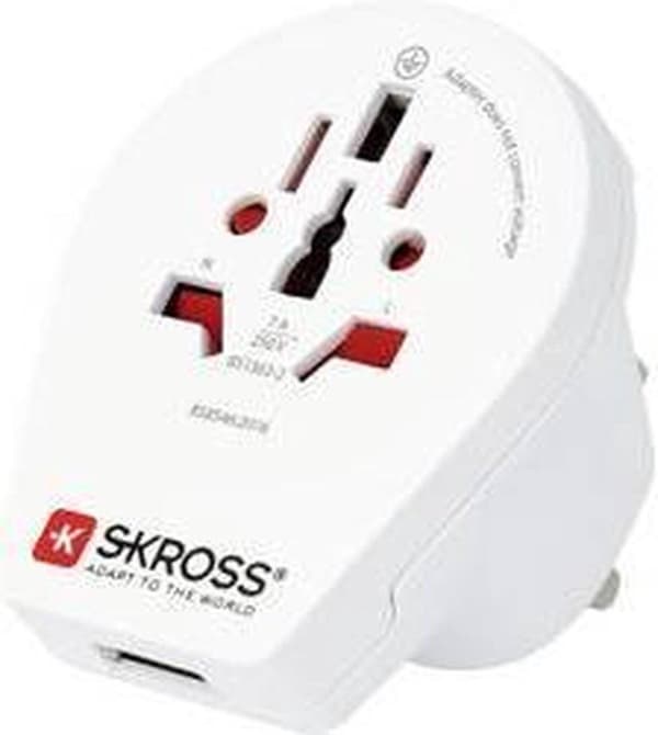 Skross 1500267 Travel Plug Country Adapter World till UK USB