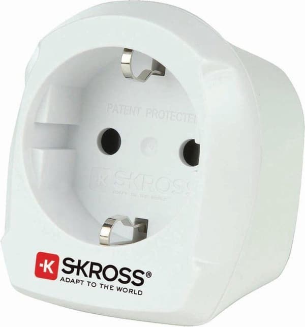 SKROSS - Resekontakt/Världskontakt - Europa till England (UK) - Schweizisk kvalitet - Ingångsspänning 100V - 250V