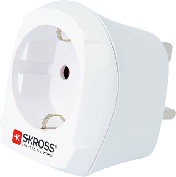 SKROSS - Resekontakt/Världskontakt - Europa till England (UK) - Schweizisk kvalitet - Ingångsspänning 100V - 250V