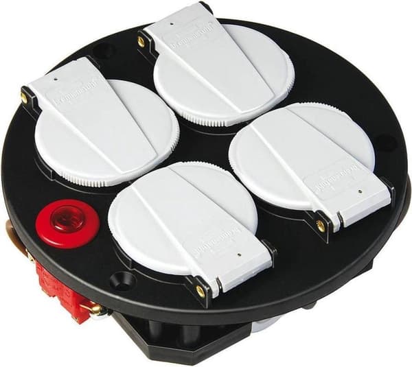 Brennenstuhl Stikkontakt Ip20 230v/16a 4-vejs 12 cm Sort