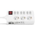 Miniatyrbillede 2 af 5: REV 00250101 Strømskinne, 9-vejs stikdåse, kabel 1,4m, max. 3500W, hvid