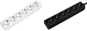 Logilink - Forlængerledning - AC 250 V - 3500 Watt - Udgangsterminaler: 6 (strømtype F) - 1,5 m - Sort (LPS238B)