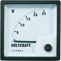 VOLTCRAFT AM-72x72/25V analog panelmåler AM-72x72/25V 25 V bevægelig spole