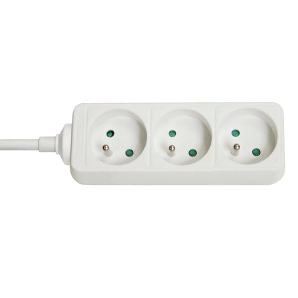 LINDY - Jatkojohto - AC 230V - 3680 wattia - Lähtöliitännät: 3 - 1,4 m - Ranska - valkoinen (73120)