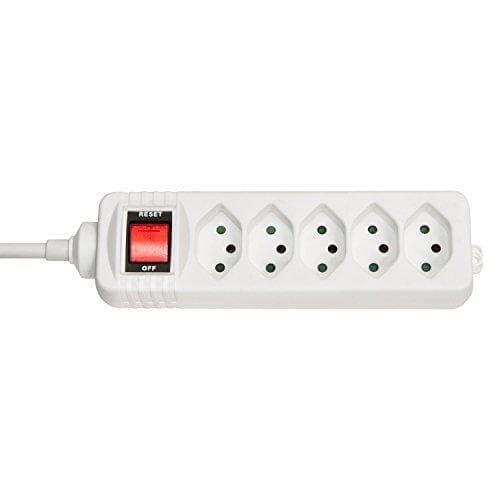 LINDY - Forlængerledning - AC 250 V - 2300 Watt - udgangsstik: 5 - 1,4m - Schweiz - hvid (73167)
