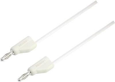 VOLTCRAFT mätlinje [plugg 4 mm - plugg 4 mm] 2 m vit MSB-300 (MSB-300-2-WS)