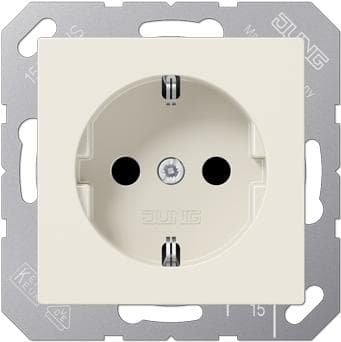 Jung A 1520 BF Schuko fatning 16 A 250 V ubrydelig serie A hvid