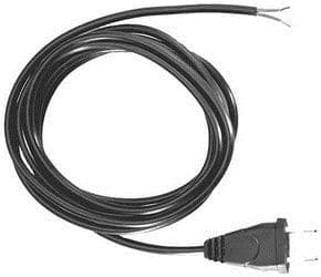 Bachmann - virtajohto - Europlug (S) ilman pistoketta - 2,5 A - 2 m - muotoiltu - musta - Eurooppa