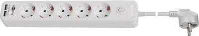 Wentronic goobay - forlængerledning - vekselstrøm 230 V - 3680 watt - indgang, indgang CEE 7/7 - udgangsforbindelser: 5 (2 x USB, 5 x stik CEE 7/4) -