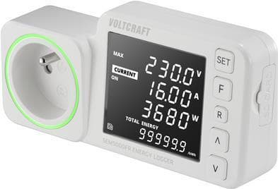 VOLTCRAFT SEM5000 FR energiakustannusmittarin kustannusennuste, hälytystoiminto, säädettävä sähkötariffi, tiedonkeruutoiminto (VC-12936575)
