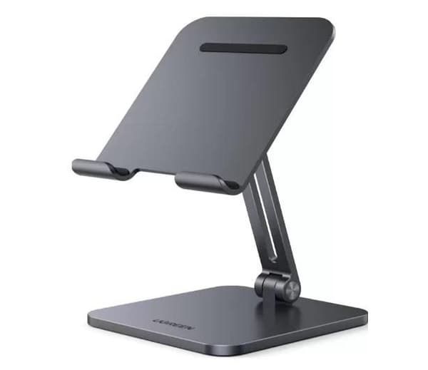 UGREEN Justerbar, hopfällbar, robust metallplatta / iPad / iPhone / smartphone bordshållare Svart