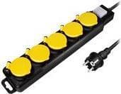 LogiLink - Forlængerledning - AC 250 V - 3680 Watt - Udgangsstik: 5 (5 x stik CEE 7/3) - 1,5 m - Tyskland - Sort