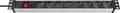 Miniatyrbild 5 av 6: "Alu-Line 19\" uttag 8-vägs 2m H05VV-F 3G1.5 + switch"