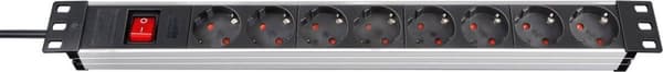 "Alu-Line 19\" uttag 8-vägs 2m H05VV-F 3G1.5 + switch"