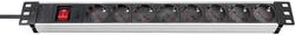 "Alu-Line 19\" uttag 8-vägs 2m H05VV-F 3G1.5 + switch"