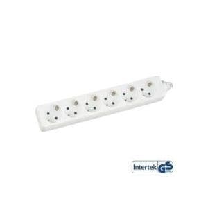 INLINE - strømskinne - Schuko 6-fold - 230V - 3500W - 3m - hvid
