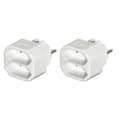 Miniatyrbillede 1 af 3: Hama 2-vejs fatningsadapter, 2x Euro fatning, dobbeltpakke, hvid (00223211)