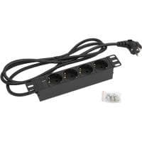 Triton RAB-PD-X91-C1 - Power strip (rack - mountable) - AC 230 V - output connectors: 4 - 25.4 cm (10") - 2.0m - RAL 9005 (RAB-PD-X91-C1)