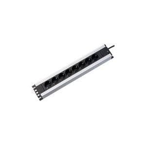 Bachmann IT PDU Basic - strømfordelingsenhed (rack - monteres) - AC 230V - 1-faset - indgang, indgang CEE 7/7 - udgangsstik: 8 (CEE 7/3) - 2U - 48,3 c