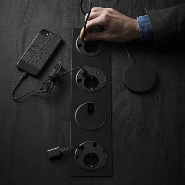 Kondator Powerdot - El, 2×USB-laddare, genomföringshål