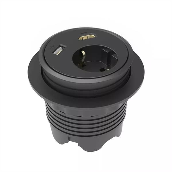 powerdot Satellitt PD13 - satellitt, 1x CEE 7/4, HDMI, USB, svart