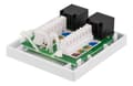 Miniatyrbilde 4 av 5: DELTACO uskjermet vegguttak, utenpåliggende UTP 2xRJ45, Cat6, hvit