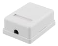 Miniatyrbilde 3 av 5: DELTACO skjermet vegguttak, utenpåliggende FTP 1xRJ45, Cat6A, hvit